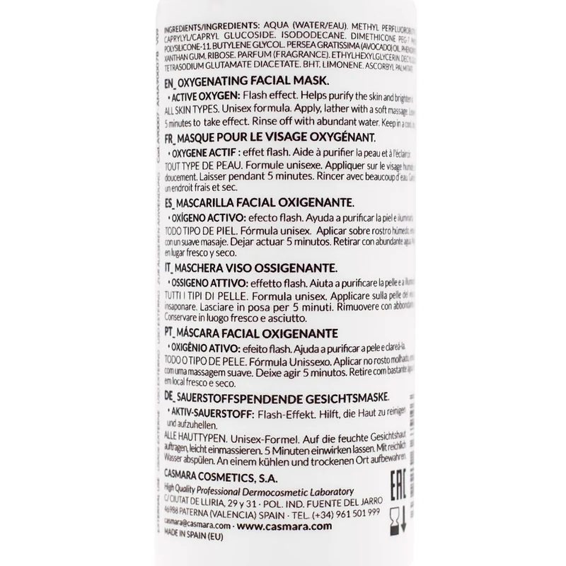 Casmara Oxygenating Mask 150ml - maschera viso ossigenante