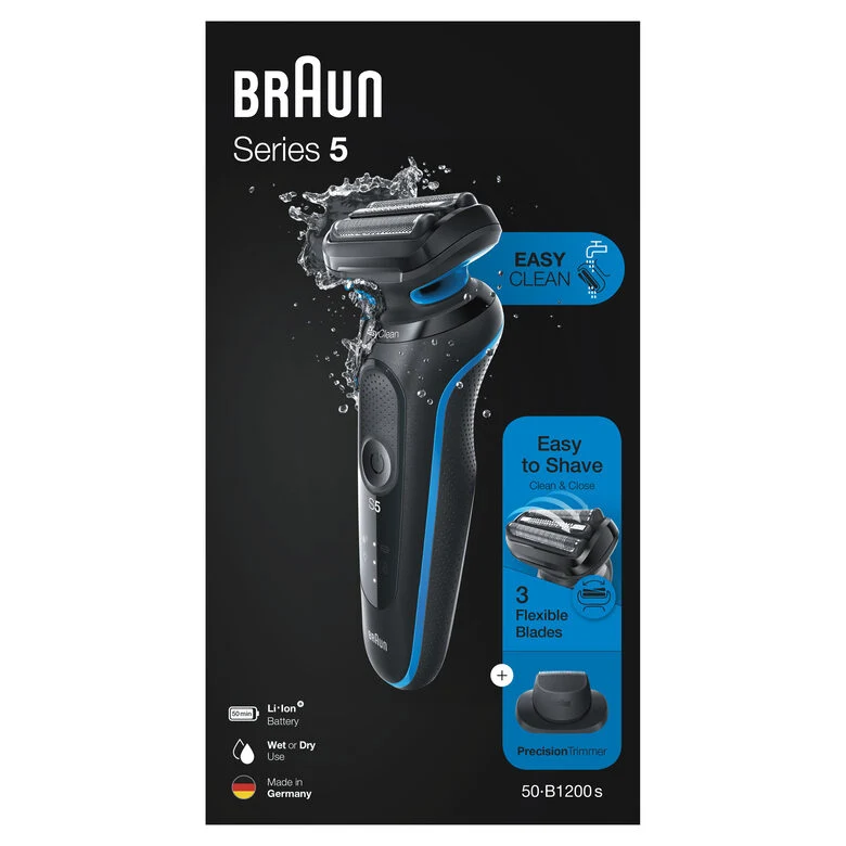 Braun Series 5 50-B1200s Rasoio Trimmer Blu