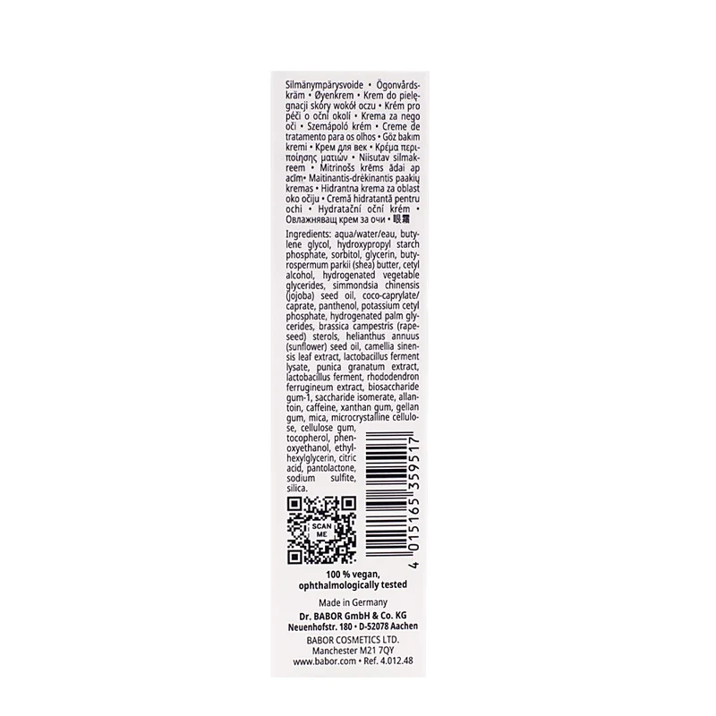 Babor Skinovage Moisturizing Eye Gel-Cream 15ml - crema contorno occhi idratante