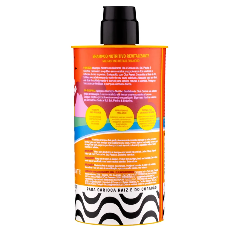 Lola From Rio Ela É Carioca Shampoo Nutritivo Revitalizante 500ml - shampoo nutriente rivitalizzante