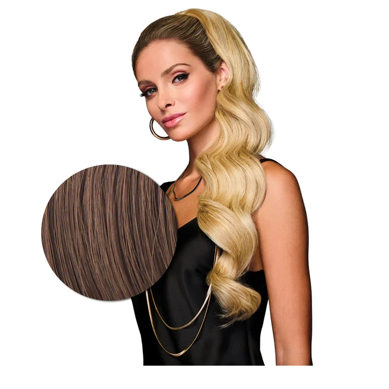 Hairdo Coda Mossa con Clip R830 Castano Chiaro Dorato 69cm