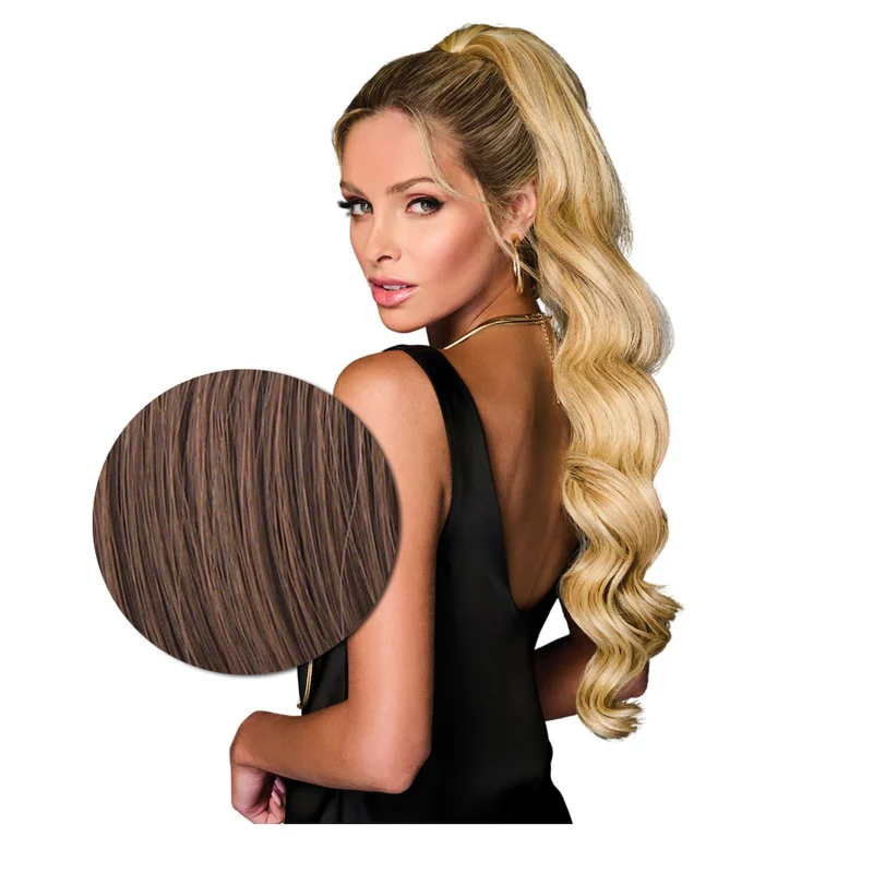 Hairdo Coda Mossa con Clip R830 Castano Chiaro Dorato 69cm