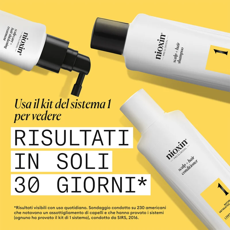 Nioxin Sistema 1 Scalp + Hair Shampoo 300ml - shampoo anti assottigliamento lieve