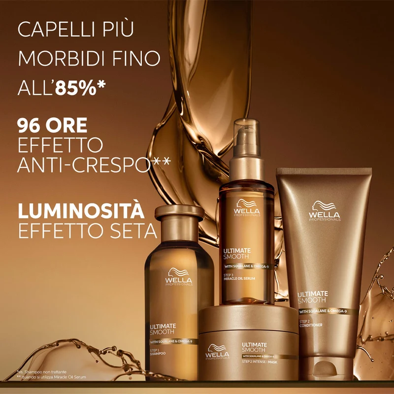 Wella Ultimate Smooth Shampoo 250ml - shampoo chelante anticrespo