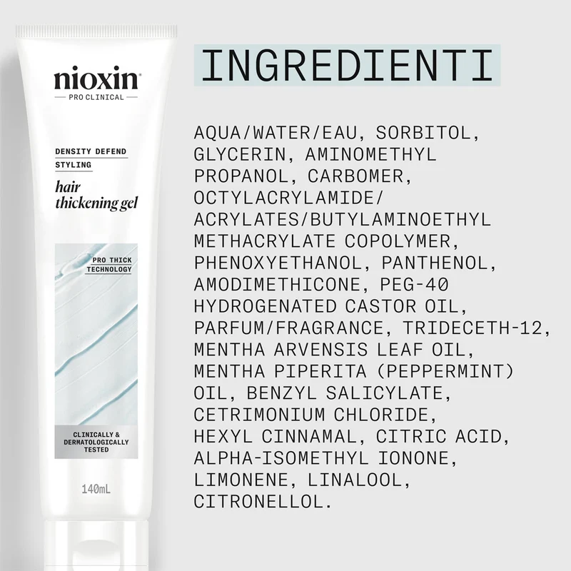 Nioxin Hair Thickening Gel 140ml - gel volumizzante