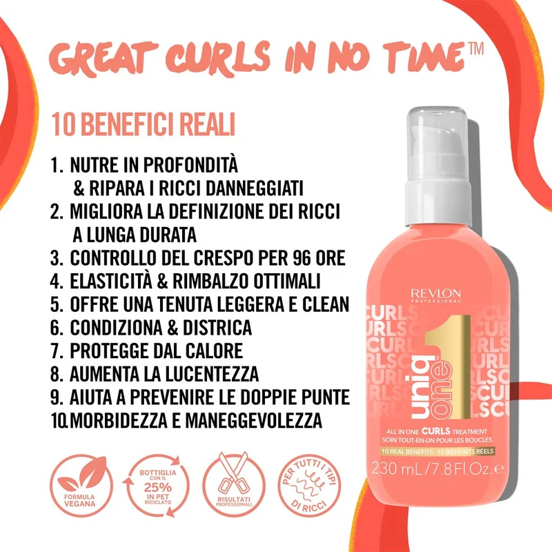Revlon Uniq One All In One Curls Treatment 230ml - trattamento capelli ricci e mossi