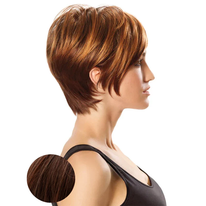 Hairdo Parrucca Angled Cut Castano Medio Rubino