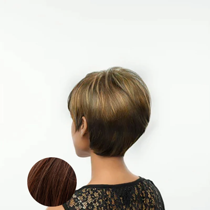Hairdo Parrucca Angled Cut Castano Medio Rubino