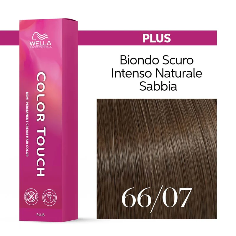 Wella Color Touch Plus 66/07 Biondo Scuro Intenso Naturale Sabbia 60ml - - colore semi permanente senza ammoniaca