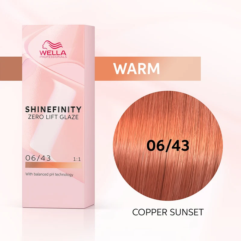 Wella Shinefinity Copper Sunset 06/43 Biondo Scuro Rame Dorato 60ml - colore demi-permanente