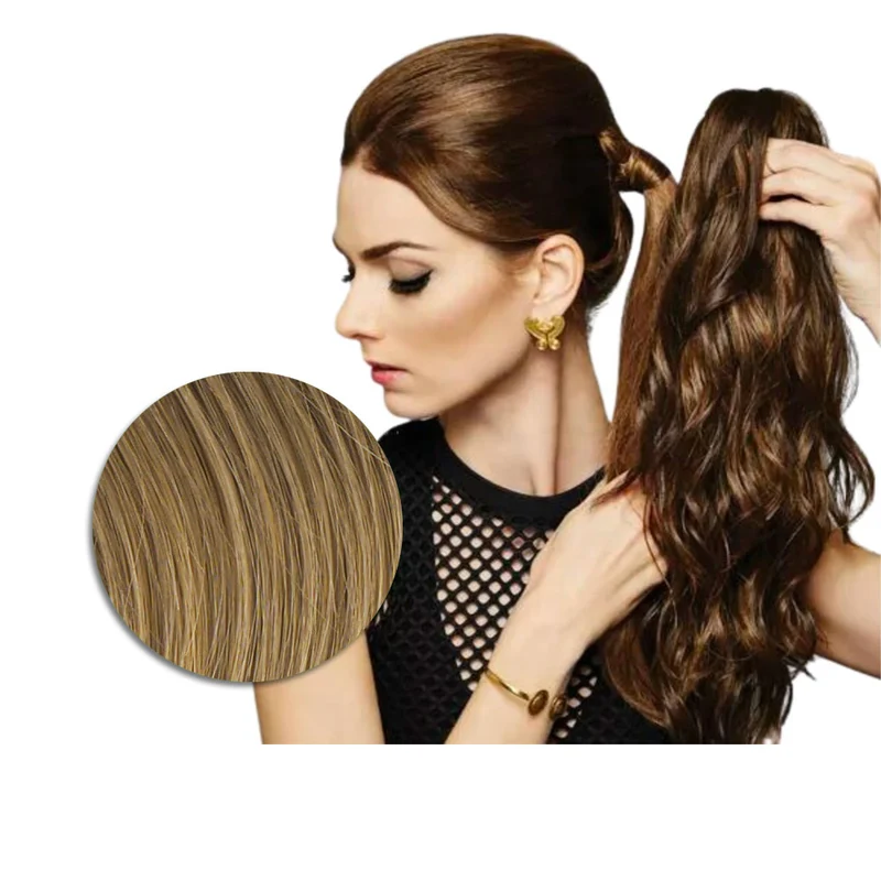 Hairdo Coda con Onde con Mollettone R1416T Biondo Scuro 46cm - coda onde