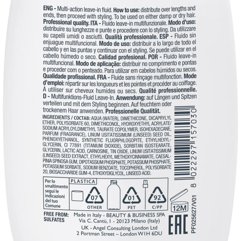 Alfaparf Milano Semi Di Lino Diamond Extraordinary All-In-1 Fluid 125ml - fluido leave-in multifunzionale