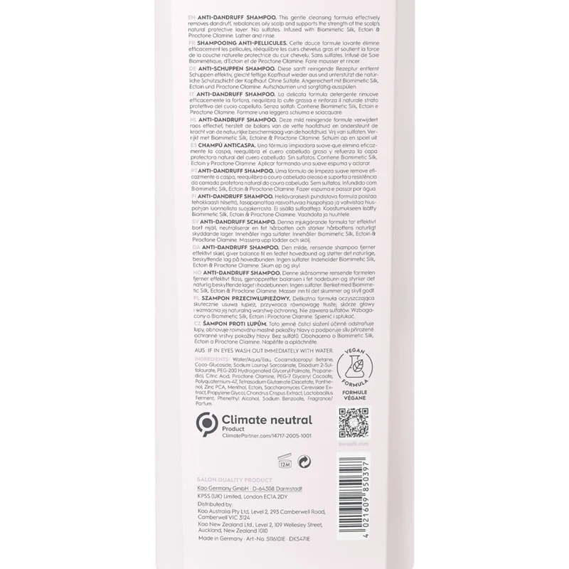 Kerasilk Essentials Anti-Dandruff Shampoo 750ml - shampoo cute grassa