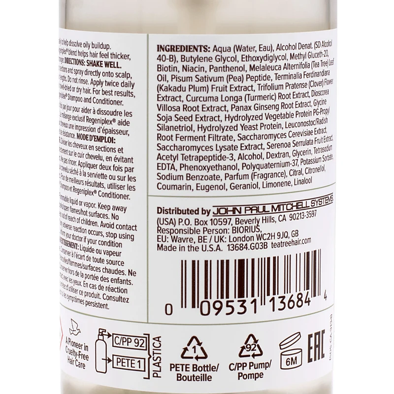 Paul Mitchell Tea Tree Scalp Care Regeniplex Tonic 100ml - rivitalizzante cutaneo intensivo