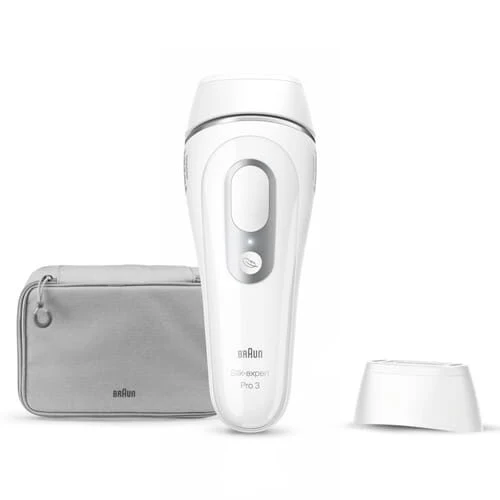 Braun Silk-expert Pro Silk expert Pro 3 PL3020, Epilatore A Luce Pulsata Donna, Per La Rimozione Permanente Dei Peli Visibili A Casa Tua, Bianco/Argento