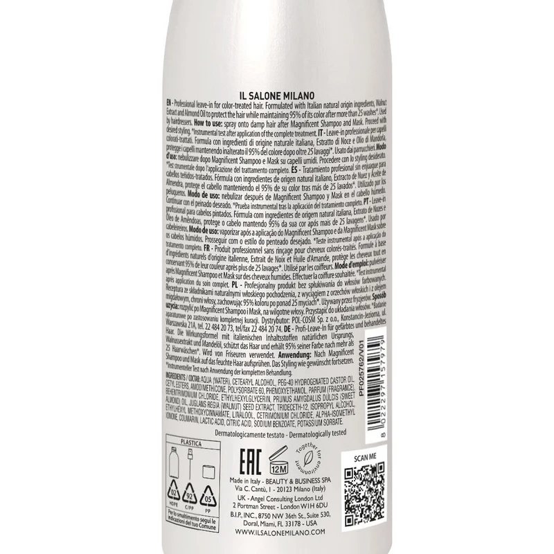 Il Salone Milano Magnificent Leave-In Spray 200ml - spray leave-in per capelli colorati e trattati