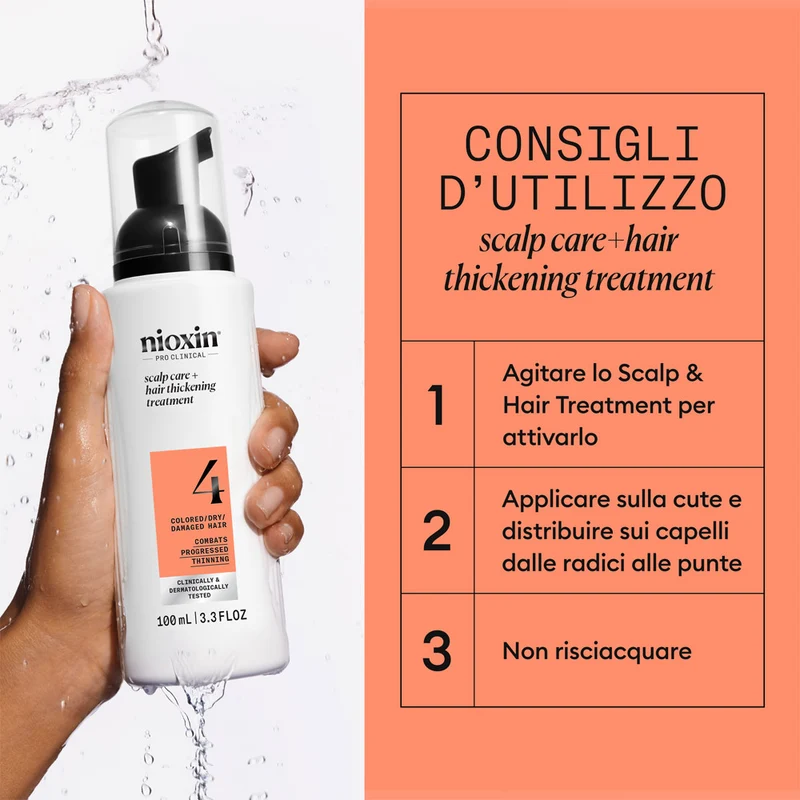 Nioxin Sistema 4 Scalp + Hair Thickening Serum Treatment 100ml - siero anti assottigliamento