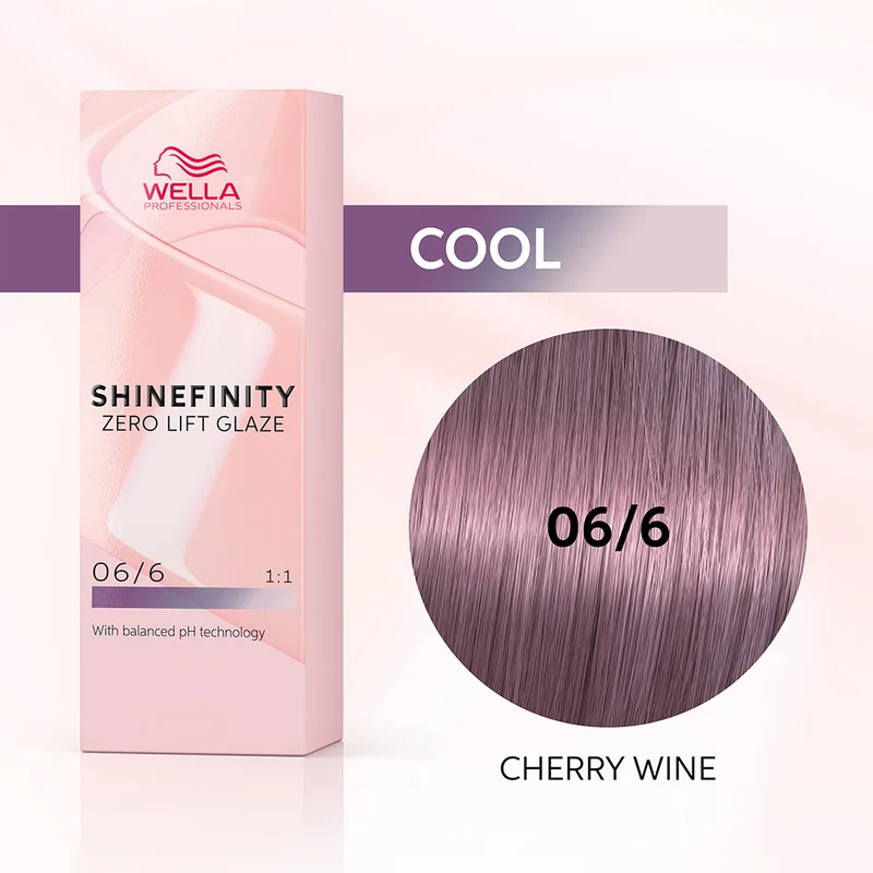 Wella Shinefinity Cherry Wine 06/6 Biondo Scuro Violetto 60ml - colore demi-permanente