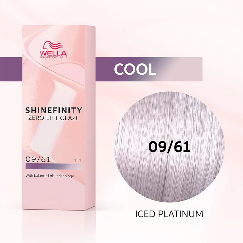 Wella Shinefinity Iced Platinum 09/61 Biondo Chiarissimo Violetto Cenere 60ml - colore demi-permanente