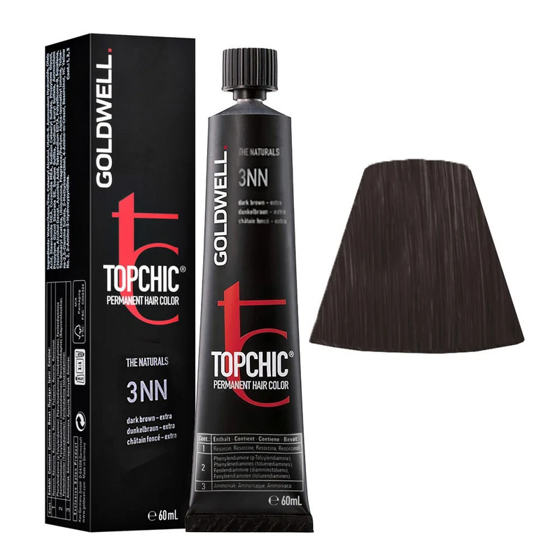 Goldwell Topchic Tube 3NN Dark Brown Extra 60ml - colore permanente in tubo