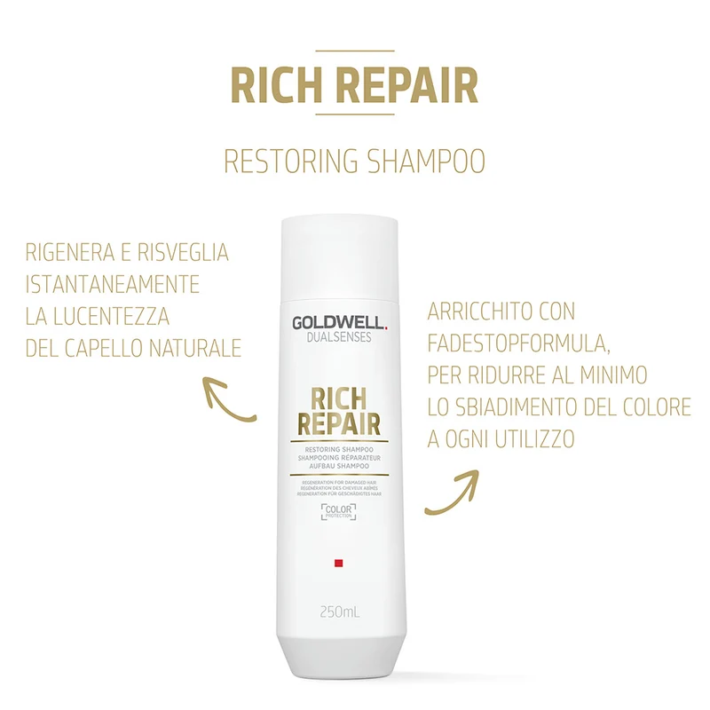 Goldwell Dualsenses Rich Repair Restoring Shampoo 250ml - shampoo per capelli secchi o danneggiati