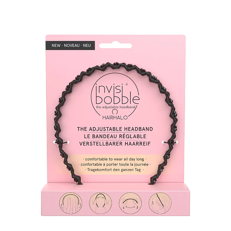 Invisibobble Hairhalo True Dark Sparkle - cerchietto regolabile