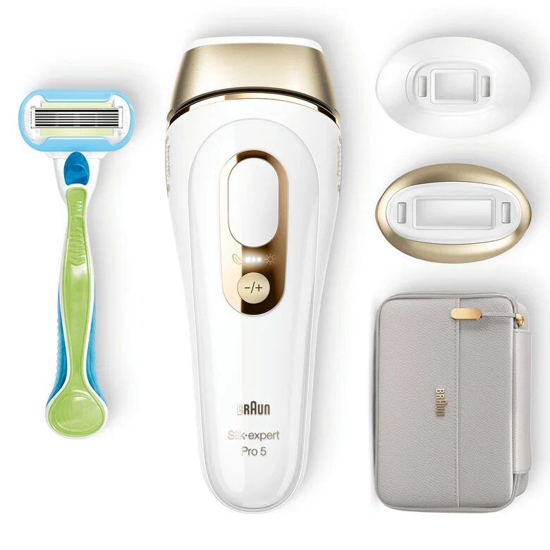 Braun Silk-expert Pro Silk expert Pro 5 PL5154 Epilatore A Luce Pulsata Donna, Per La Rimozione Permanente Dei Peli Visibili A Casa Tua, Bianco/Oro