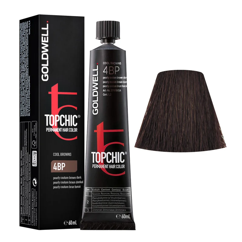 Goldwell Topchic Tube C4BP Pearly Couture Brown Dark 60ml - colore permanente in tubo