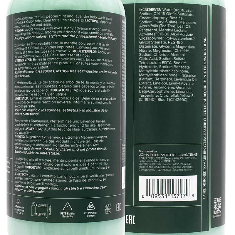 Paul Mitchell Tea Tree Special The Original Tingle Shampoo 1000ml - shampoo rinvigorente