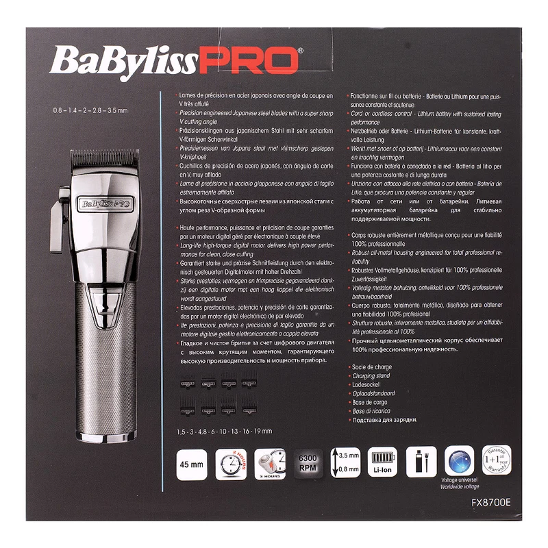 Babyliss Pro Tosatrici/Tagliacapelli Clipper Chrome FX8700E