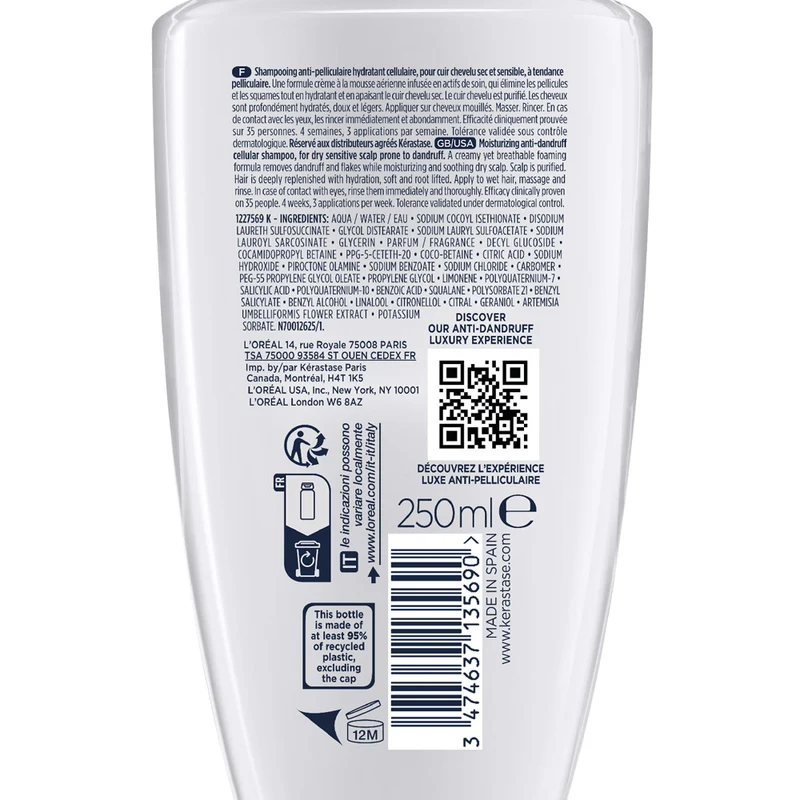 Kerastase Symbiose Bain Crème Anti-Pelliculaire 250ml - shampoo idratante anti-forfora