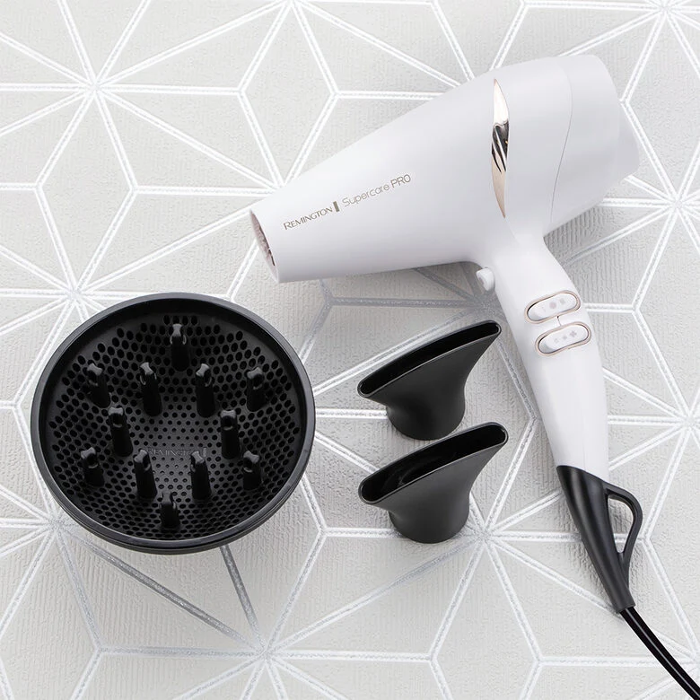 Remington Supercare Pro 2200 AC asciuga capelli 2200 W Nero, Bianco