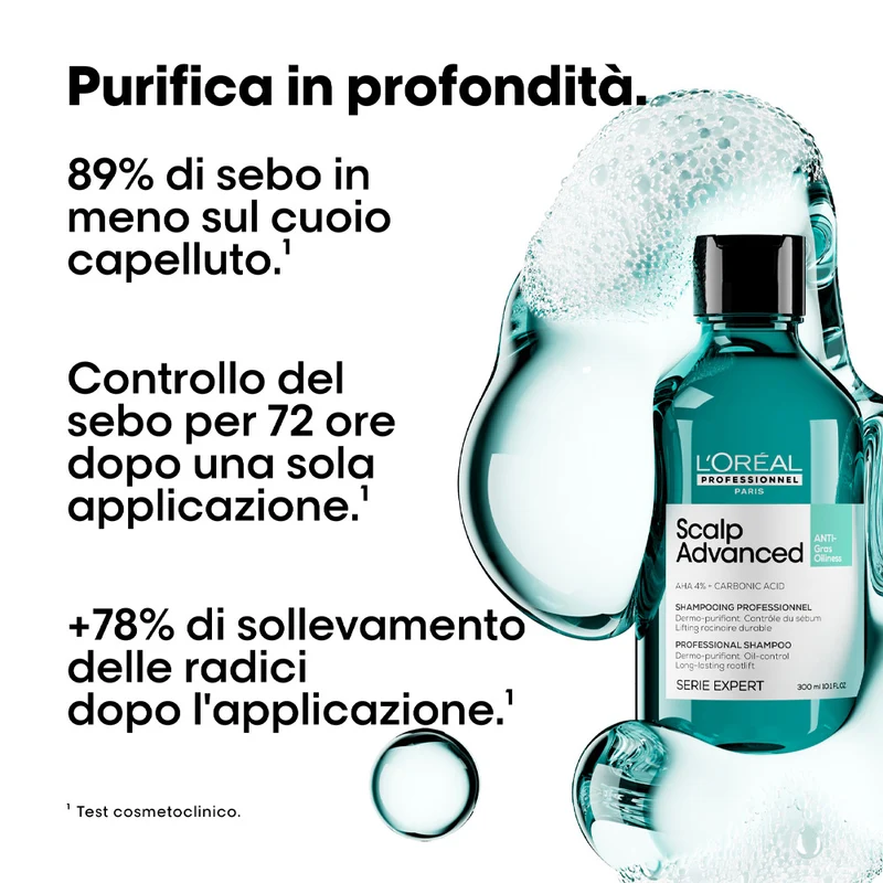 L'Oreal Professionnel Paris Scalp Advanced Anti-Oiliness Shampoo 300ml - shampoo sebo regolarizzatore