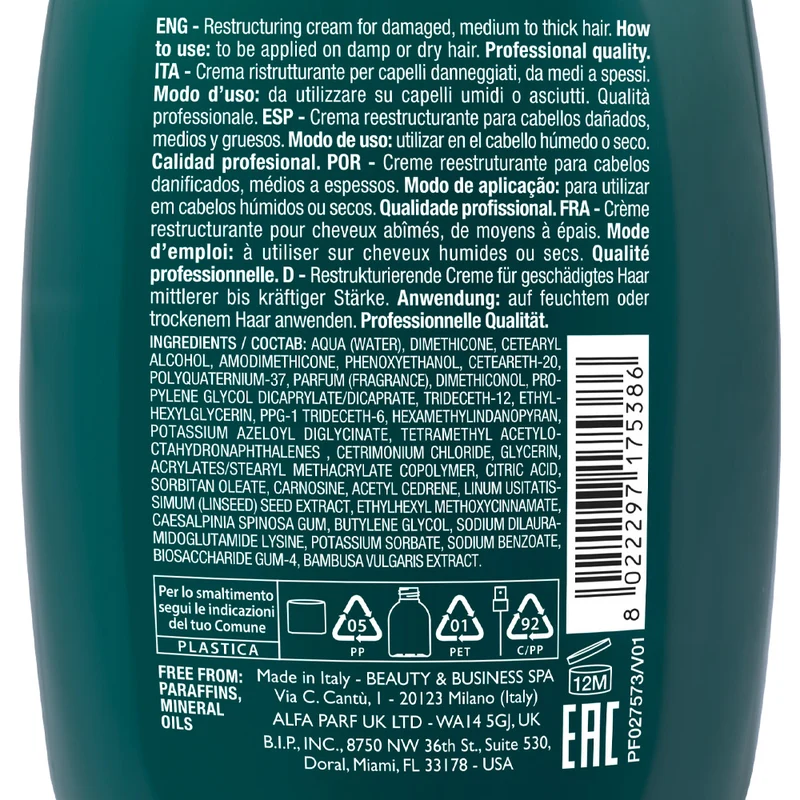 Alfaparf Milano Semi di Lino Reconstruction Anti-Damage Shield Cream 125ml - crema ristrutturante
