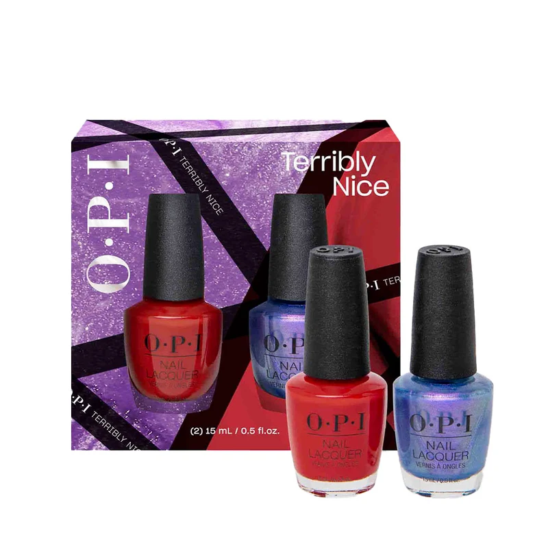 OPI Nail Lacquer Terribly Nice Duo Pack 2x15ml - cofanetto smalti per unghie