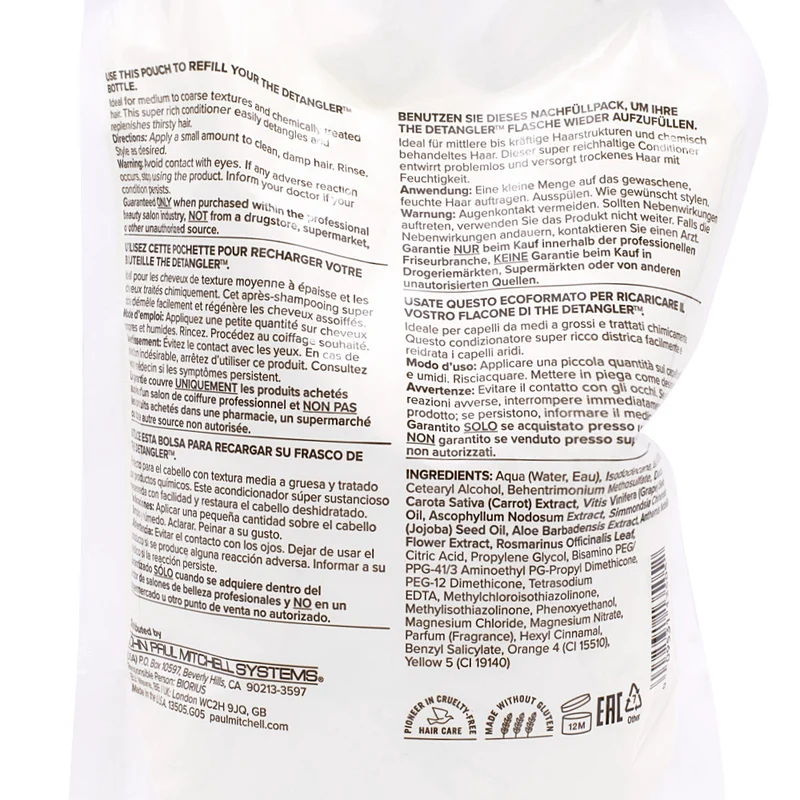 Paul Mitchell The Detangler Refill 1000ml - ecoricarica balsamo
