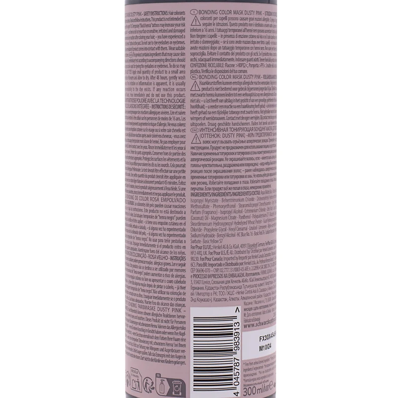 Schwarzkopf Chroma ID Color Mask 9.5-19 Dusty Pink 300ml - maschera colorata semipermanente