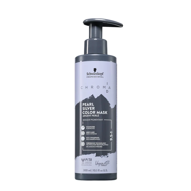 Schwarzkopf Chroma ID Color Mask 9.5-1 Pearl Silver 300ml - maschera colorata semipermanente
