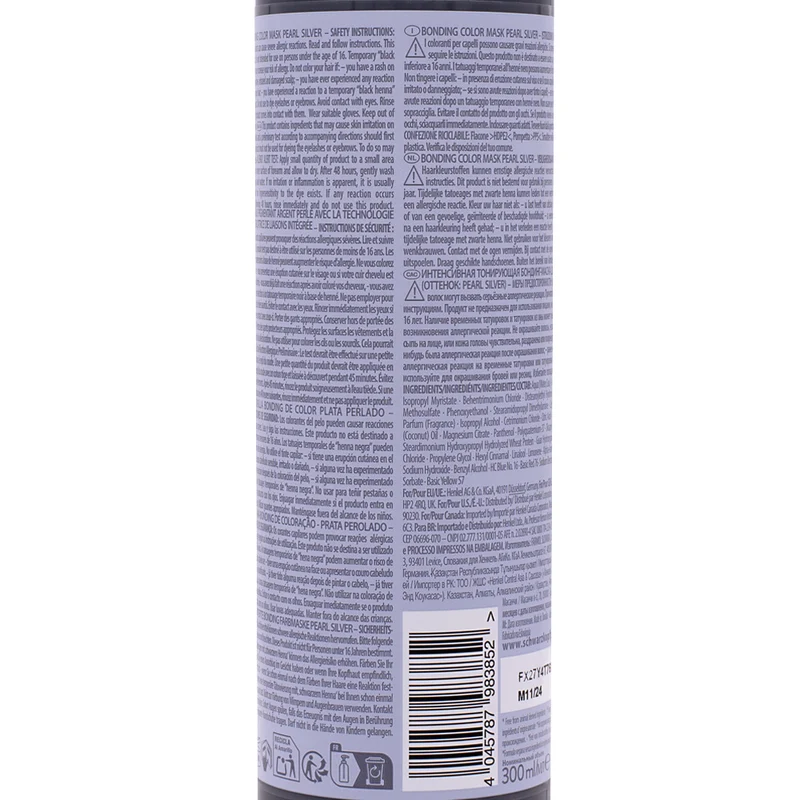 Schwarzkopf Chroma ID Color Mask 9.5-1 Pearl Silver 300ml - maschera colorata semipermanente