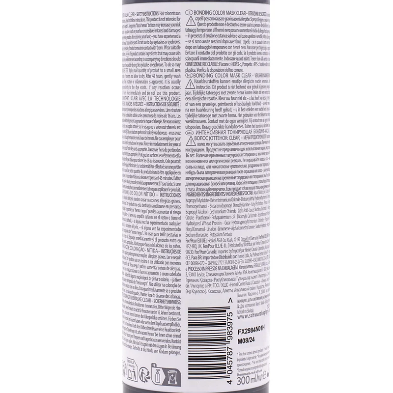 Schwarzkopf Chroma ID Color Mask Clear 00 300ml - maschera colorata semipermanente