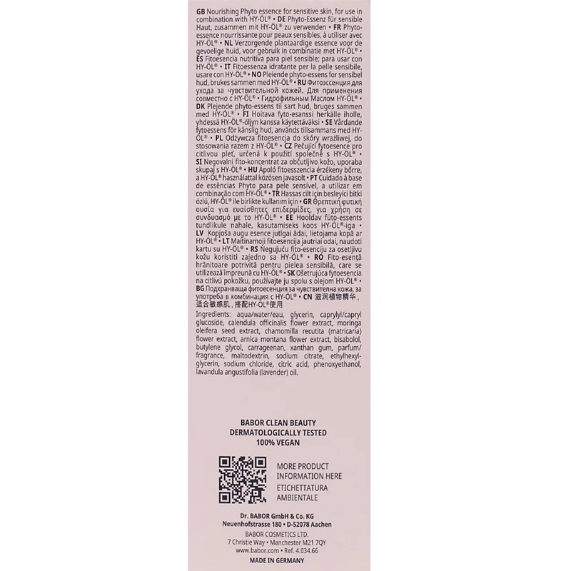 Babor Phyto HY-ÖL Booster Calming 100ml - detergente viso lenitivo