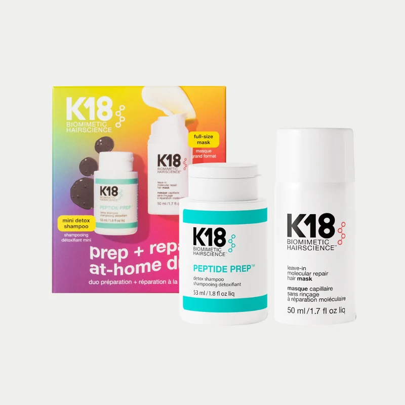 K18 Prep + Repair Duo Pre Shampoo 50ml + Mask 50ml - cofanetto riparazione