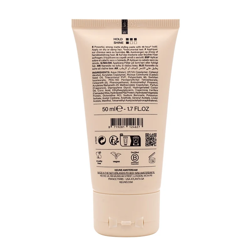Keune Style Power Pasta Strong Hold Styling Paste 50ml - pasta modellante