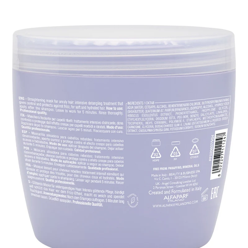 Alfaparf Milano Semi di Lino Smooth Smoothing Mask 500ml - maschera lisciante