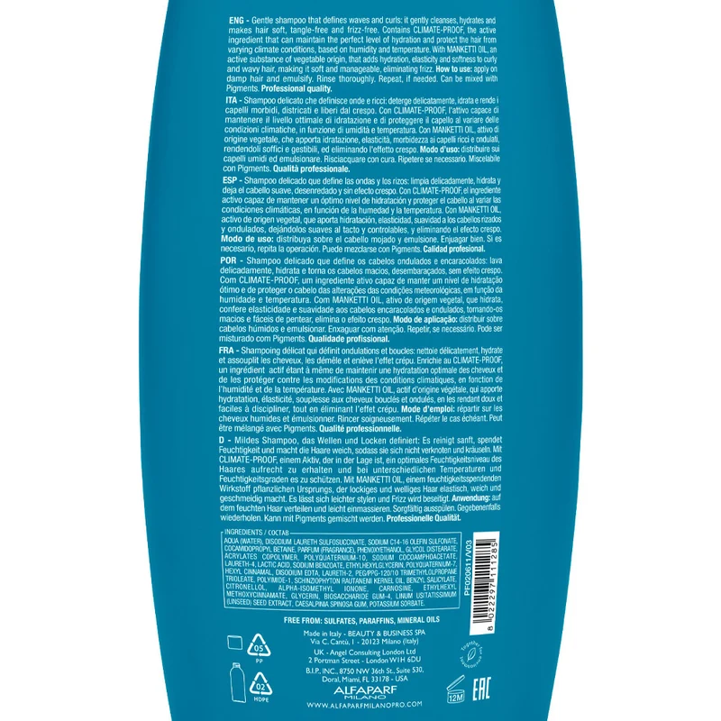 Alfaparf Milano Semi di Lino Curls Enhancing Low Shampoo 1000ml - shampoo per capelli ricci