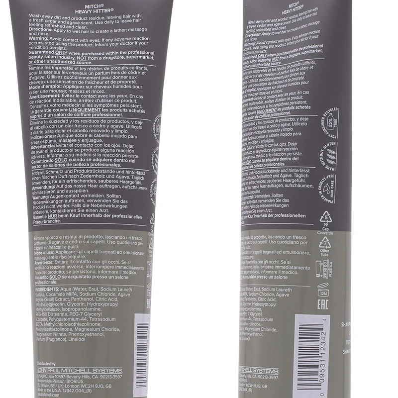 Paul Mitchell Mitch Heavy Hitter Shampoo 250ml - shampoo rinvigorente cute