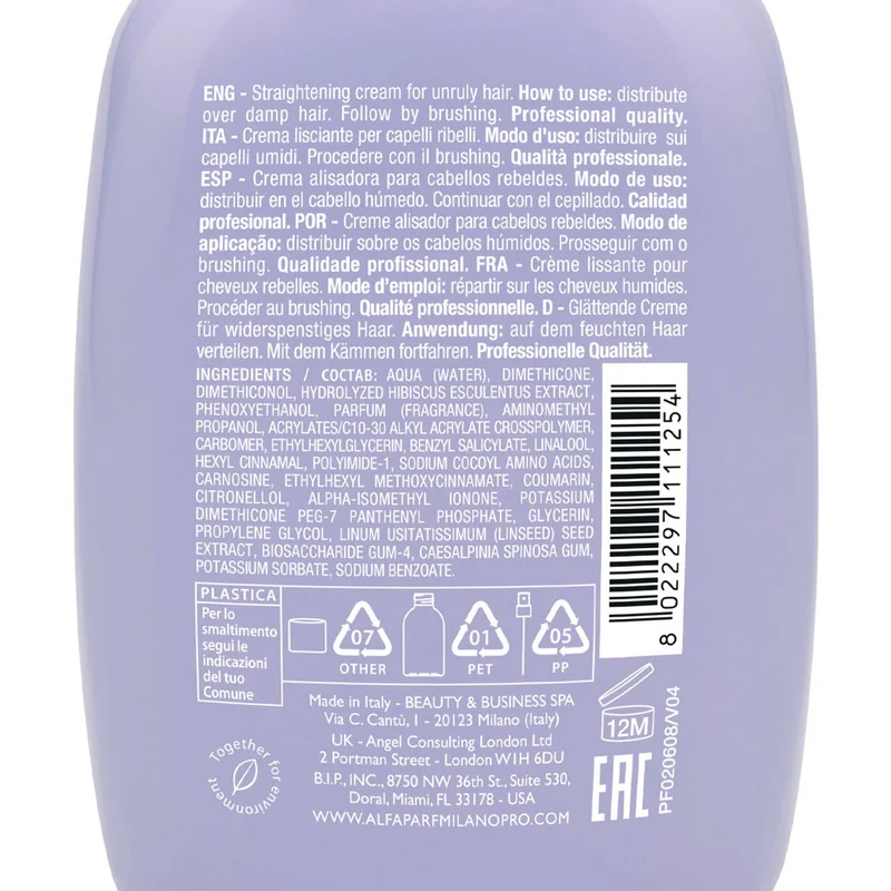 Alfaparf Milano Semi di Lino Smooth Smoothing Cream 125ml - crema lisciante