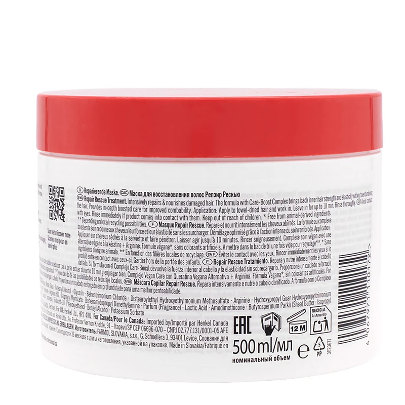 Schwarzkopf BC Bonacure Repair Rescue Treatment 500ml - maschera riparatrice