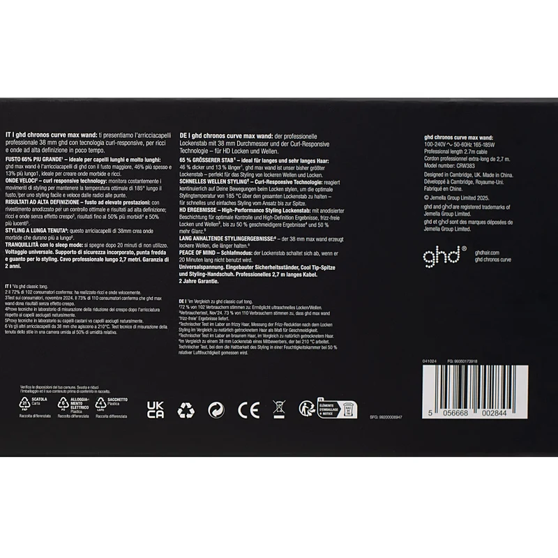 Ghd Chronos Curve Max Wand - arricciacapelli per onde morbide