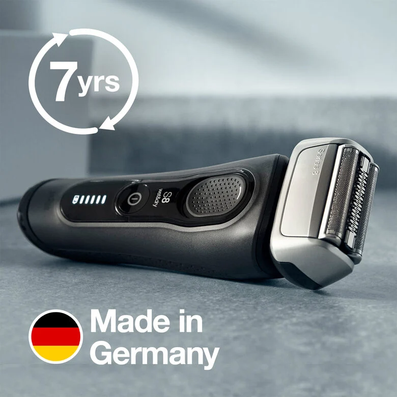 Braun Series 8 Rasoio 8413s Wet&Dry con custodia da viaggio, Grigio